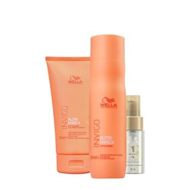 Imagem de Kit Wella Professionals Invigo Enrich Warming Reflections Shampoo Máscara Oil Light (3 produtos)