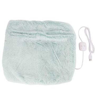 Imagem de Aquecedor do pé elétrico Usb Power face de dois lados mais quente para o escritório em casa Use material de algodão macio 36x32cm (Estilo b)