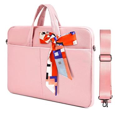 Imagem de Bolsa de ombro para laptop de 15,6 polegadas, bolsa feminina para Dell Inspiron 15, HP Envy X360/Pavilion 15.6, Acer Aspire 15, Lenovo IdeaPad 3 15.6, ASUS Chromebook 15.6, MSI MacBook 15.6, capa para