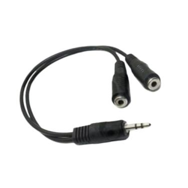 Imagem de Duplicador Adaptador Áudio P2 Duplo Fêmea Fone De Ouvido