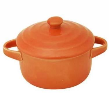 Imagem de Mini Caçarola Panelinha De Porcelana Farm Laranja Lyor 13Cm