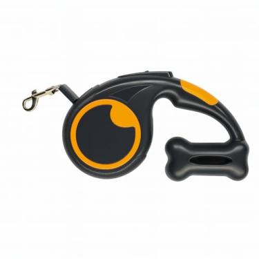 Imagem de Coleira Retrátil Premium 5m para Cães com Suporte de Saquinhos Higiênicos – Passeio Sem Bagunça, Conforto e Segurança