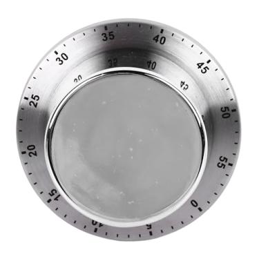 Imagem de Atyhao Timer de Cozinha de Aço Inoxidável, Cronômetro Mecânico Com um Toque Alto Nas Costas Magnéticas para Cozinhar Assar a Jogging
