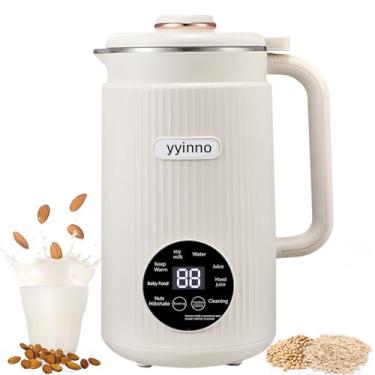 Imagem de Liquidificador de leite de nozes, máquina de soja automática de grande capacidade de 1,134 g, temporizador de início de atraso de 18H e mantém aquecido, máquina caseira silenciosa de leite de amêndoa