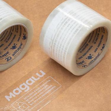 Imagem de Fita Adesiva Personalizada MAGALU 70mmx100m 24rolos - ALLTAPE FITAS AD