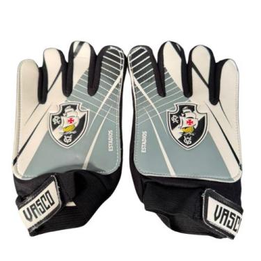Imagem de Luva De Goleiro Infantil Vasco DRB Goalkeeper, Preto, Branco, 7