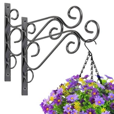 Imagem de ZEECER Suporte para pendurar ao ar livre, suporte de planta de metal à prova de ferrugem de 25,4 cm, ganchos de plantas para pendurar em ambientes externos e internos para cestos pendurados, lanterna