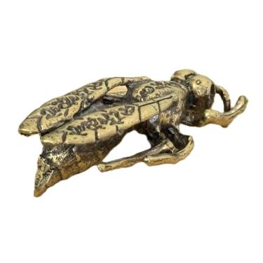 Imagem de Land of Simple Treasures 1 Inch Brass Miniature Figurine | Lucky Business Prosperity Wealth Magic Powerful Luck Money Figure for Pocket | Plant Charm | 1" Mini (Wasp Gold)