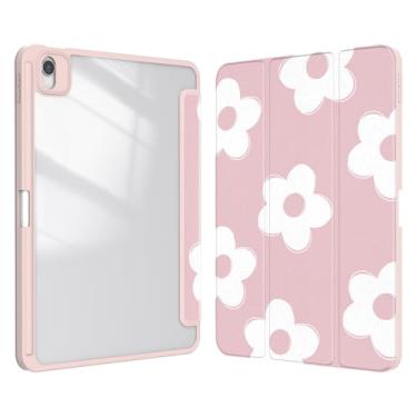 Imagem de Xkladz Capa para iPad Air 11 polegadas M3/M2 (2025/2024), iPad Air 5ª/4ª geração (2022/2020) 11,9 polegadas, capa protetora com suporte para lápis, capa traseira transparente, hibernar/despertar