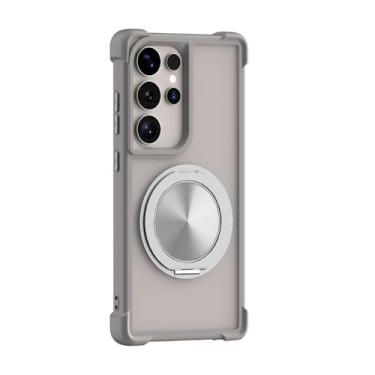 Imagem de Capa magnética giratória com armadura militar, cinza, para Galaxy A56 5G