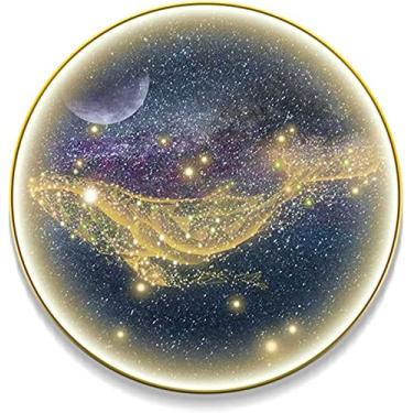 Imagem de Decoração de parede de arte de parede com faixa de LED, arte de parede de luxo de metal, decoração de parede de quarto de baleia, esculturas de parede modernas decoração de casa para sala de estar
