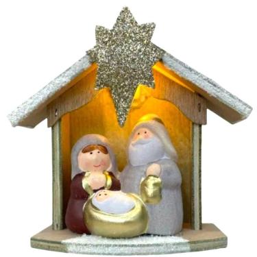 Imagem de Presépio de Natal Cartoon Gold em Cerâmica - Rio de Ouro