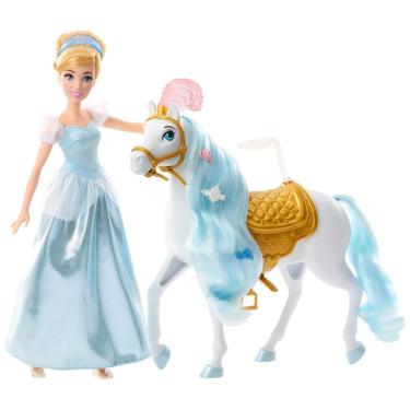 Imagem de Boneca Cinderela com Cavalo e Acessórios de Estilo, Inspirado no Filme da Disney, Mattel