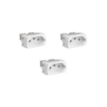 Imagem de Kit 3 Módulos Tomada 20A S401110 Branco Lunare Up Schneider