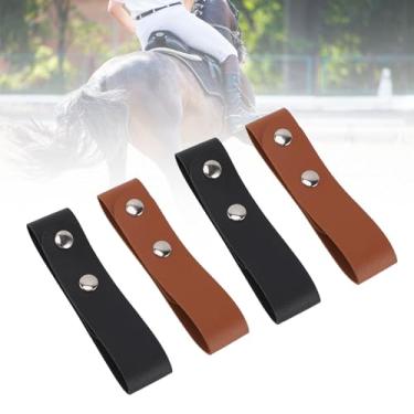 Imagem de Coldre de couro chicote, suporte de chicote feito à mão com fivela de metal, cinto de cintura, para chicotes de equitação