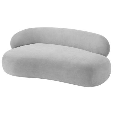 Imagem de Divã Recamier Luxo Canadá 150cm Lado Direito Linho Adj Decor Cinza