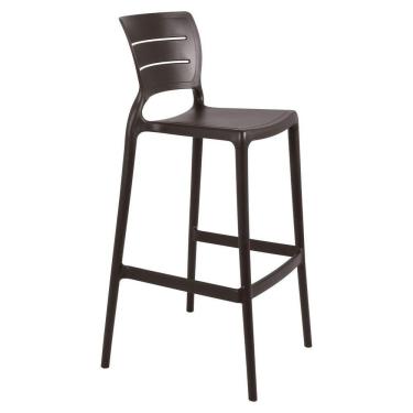 Imagem de Cadeira Tramontina Amelia Alta Bar Em Polipropileno E Fibra De Vidro Marrrom Tramontina