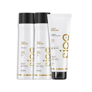 Imagem de Eico Pro Óleo Sublime Sh 300ml + Cond 300ml + Leave-in 200ml