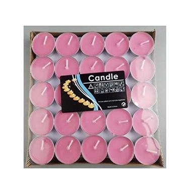 Imagem de Velas Tea Light Pacote com 50 Unidades Inscentes em Massa Sem Fumaça Românticas para Decoração de Casa Casamento Aniversário Feriado Festa Votivos Namoro Ano Novo Halloween Ecológicas Cera Parafina