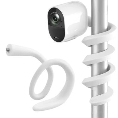 Imagem de Suporte giratório flexível para câmeras de segurança internas e externas, inversamente compatível com câmeras Ring, Blink, Eufy, Google Nest, Wyze, Arlo, Simplisafe e outras câmeras - 1 pacote branco