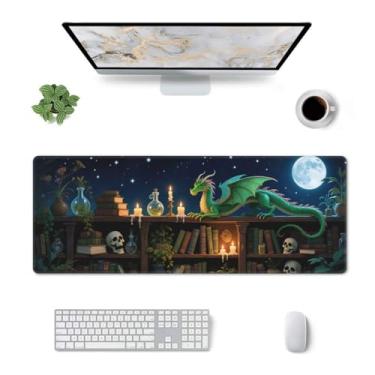 Imagem de CANFLASHION Tapete de mesa, tapete de mesa de escritório 80 cm x 29 cm grande para jogos, mouse pad estendido durável para computador, tapetes de mouse grandes e grossos à prova d'água, base de