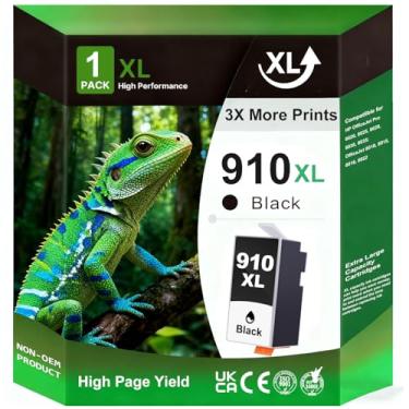 Imagem de Cartuchos de tinta preta 910XL (pacote com 1) cartuchos de tinta de substituição para HP 910XL para impressoras HP Funciona com HP OfficeJet Pro 8020 8025 8028 8035 8030 OfficeJet 8010 8022 8015 8018