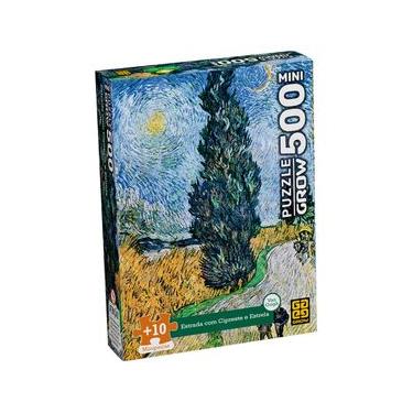 Imagem de Mini Quebra-cabeça 500 peças Estrada com Cipreste e Estrela