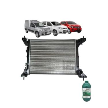 Imagem de Kit Radiador Novo Uno Palio Evo 10> Mobi 16> c/Aditivo Lubrax Verde Concentrado 1L