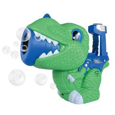 Imagem de Pistola de Bolhas Elétrica com Luzes e Sons - Dinossauro Fofo, Brinquedo para Crianças Brinquedos infantis, com Solução de Bolhas Incluída