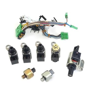Imagem de JF011E RE0F10A F1CJA CVT Kit de solenoide de transmissão com dois sensores de pressão chicote TCC/Controle/Step Motor Solenoides Compatível com Nissan Altima 2009-2012/2009-2012 Rogue/2007-2010 Sentra