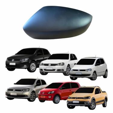 Imagem de Capa Retrovisor Vw Fox Gol Saveiro Voyage G6 2013 Até 2016 Up Golf 2013 2014 METAGAL Sem Furo Texturizado Lado Esquerdo Motorista