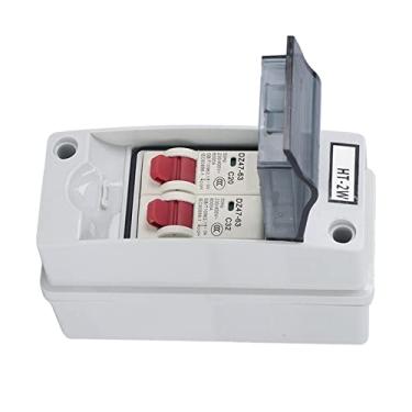 Imagem de Luqeeg Caixa de Distribuição à Prova D'água de 2 Vias Tipo MCB C Retardador de Chama para Uso Externo, ABS de Resistência Ao Impacto, Material de PC para Casa, Oficina, Garagem (20A 32A)