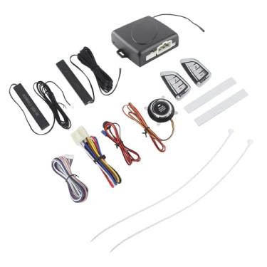 Imagem de Naroote Kit de de Alarme de Carro Sem Chave, 13 Peças, Início Remoto, Dc12v, Detecção Inteligente de Freio de Mão, Anti-rachadura para Veículos de Combustível (#12)