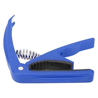 Imagem de Generic Capo de Fixação de Mola para Pescoço de Guitarra Ajustável para Tocar Instrumentos de Cordas, para Iniciantes (Azul escuro)