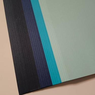 Imagem de Mini papel cartolina, tamanho A5 14,7 x 21 cm, 210 gsm, 5 cores, 50 folhas (azul)