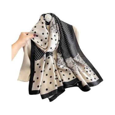 Imagem de Lenço de primavera feminino design de luxo material de poliéster lenço