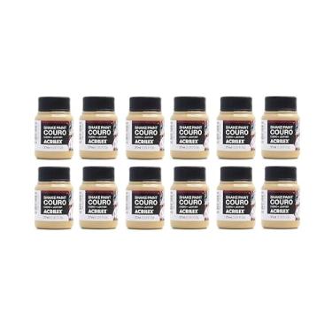 Imagem de Kit 12 Tintas Para Tênis Couro e Tecido Shake Paint Premium 585 Capuccino 37ml Acrilex – Alta Aderência, Durabilidade e Acabamento Uniforme