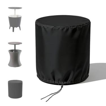 Imagem de Cool Bar Table Cover, Twopone Round Patio Table Cover Outdoor Coffee Side Table Cover Waterproof Cooler Table Table Cover Furniture Covers, 21x23 Inch