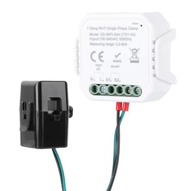 Imagem de Diydeg Monitor de Energia Residencial Inteligente, Exibição de Dados Em Tempo Real Monitor de Consumo de Medidor Monofásico de Uso de Eletricidade para Monitoramento de Solar (1 vez)