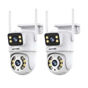 Imagem de ANJ.GG Câmera de Segurança Dome Interna/Externa, 1080p, Detecção de Humanos, Segurança Residencial/Monitoramento, L1-branco*2, Wi-Fi/Com fio, Áudio 2 Vias, AC/DC, Wi-Fi