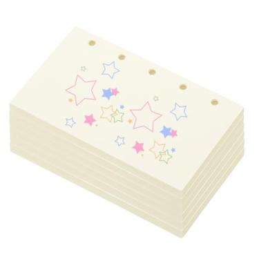 Imagem de PATIKIL Papel colorido de folhas soltas, 10,4 cm x 6,3 cm (A8), 300 folhas, 5 furos, 150 g/m², refil de fichário em branco, suprimentos de papel para escritório, anotações, planejador, diário, caderno