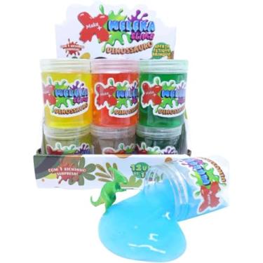 Imagem de Slime Meleka, Make+, Dinossauro, 130 Gramas, Sortido, Display com 12