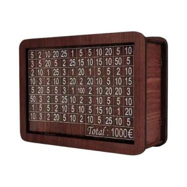 Imagem de Cofrinho De Madeira Artesanal Reutilizável Com Objetivo De Poupança E 