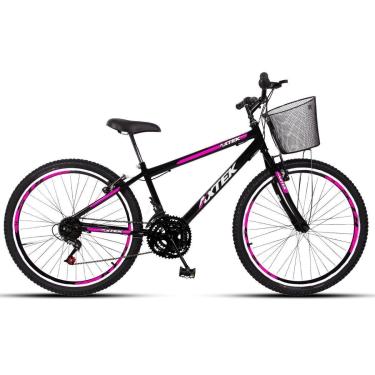 Imagem de Bicicleta Aro 26 Axtek Sport Gold Rebaixado V-Brake Mtb 21V Feminina-Feminino