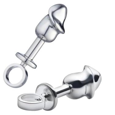 Imagem de Plug Anal Formato De Pênis Com Dedal 8,2 x 2,8cm Estimulador Anal Brinquedo Sexual Anatômico 276 (PRATA)