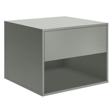 Imagem de Mesa De Cabeceira Suspensa Carisma Mdp Cinza Com Gaveta