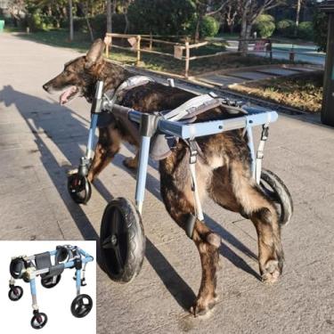 Imagem de Cadeira de rodas para cães grande para pernas traseiras - Carrinho de auxílio de mobilidade ajustável de 4 rodas para recuperação de paralisia e lesões - Suporte total para pernas de cachorro (XS)