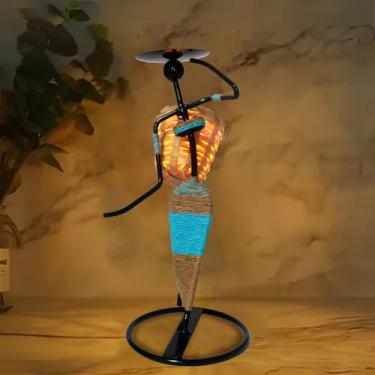 Imagem de LynsaTac Suporte criativo para velas de chá com cestas de bambu e luzes de vela, ótimo para castiçais decorativos, peça central, castiçais exclusivos (luz de vela)