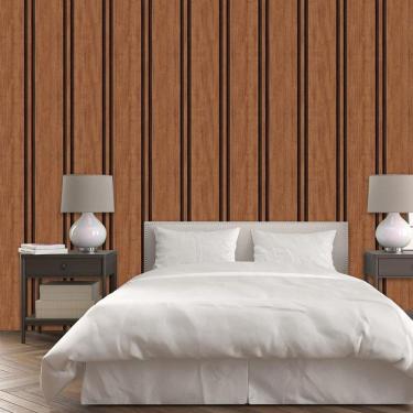 Imagem de Papel De Parede Efeito Ripa Jacaranda Lavável Natural Claro