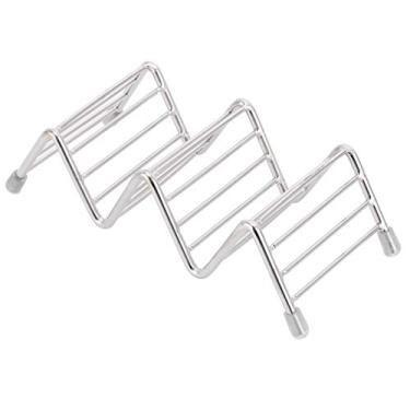 Imagem de Acouto Suporte Inovador de Aço Inoxidável 304 e Bandeja de Suporte para Panquecas - Rack Resistente para Uso Em Cozinha e Restaurante - Próprio para Máquina de Lavar Louça, Resistente a Altas (Grade